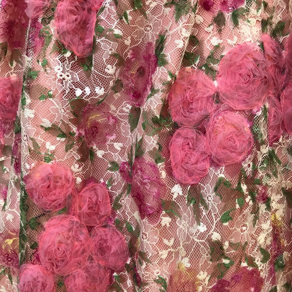 True Vintage 1950s Pink Floral Swing Dress - Picture 5 of 8